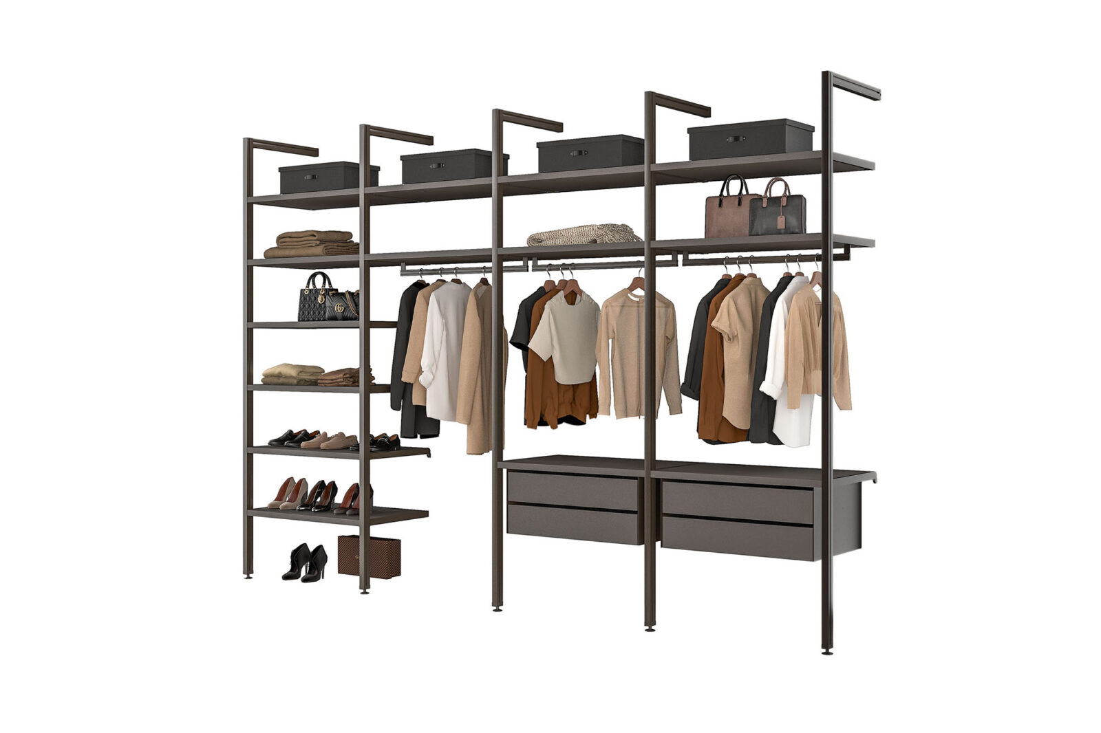 Opera walk-in closet with poles - Mobilstella